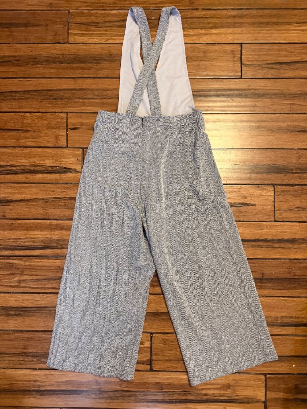 NWT Madewell Knit Herringbone Cropped Wide Leg Jumpsuit, Size 6